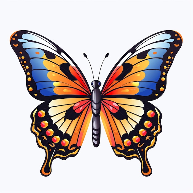 ベクトル 蝶の絵に蝶の文字が描かれている