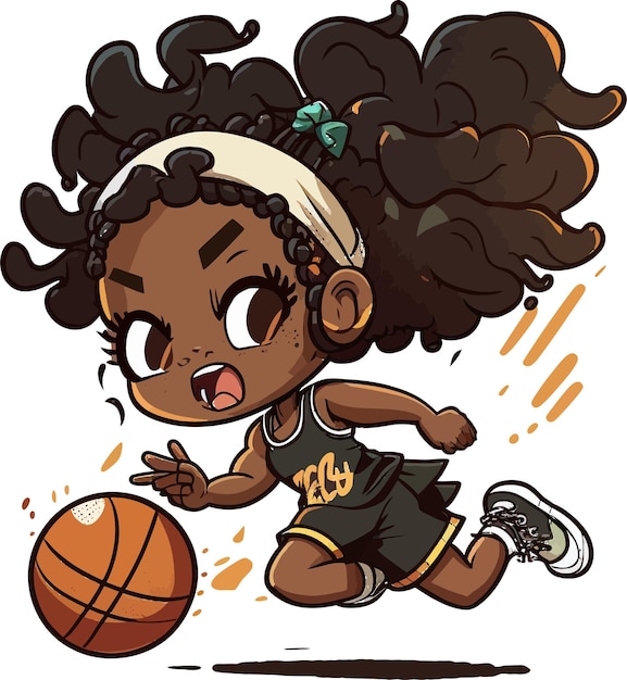 ベクトル バスケットボール選手の漫画