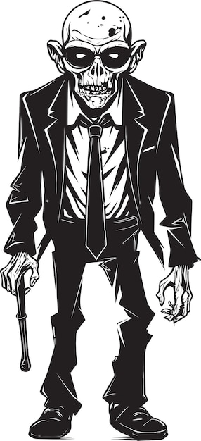 Вектор Карикатура на человека с пистолетом в руке