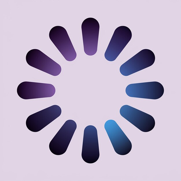 Вектор Круг с кругом синих и фиолетовых линий