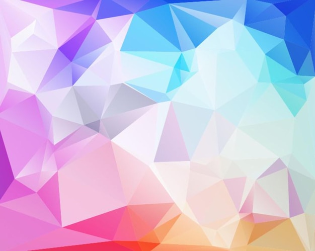 Вектор Красочный низкополигональный 3d фон с треугольным рисунком