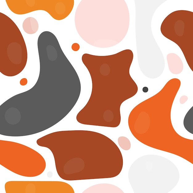 Красочный узор с оранжевыми и серыми точками и белым фоном.