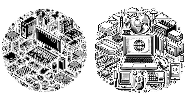 ベクトル ラップトップと書かれたコンピュータ画面ベクトルイラスト