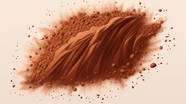 Вектор Рисунок пустыни с красной и коричневой пятнистой поверхностью