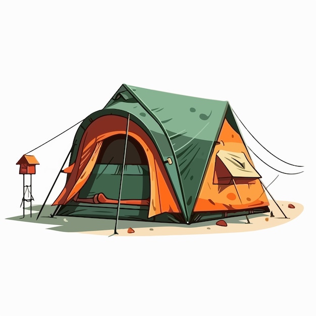 Рисунок палатки с решеткой на ней | Премиум векторы