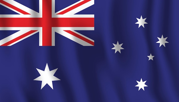 벡터 호주의 국기와 함께 호주의 국기