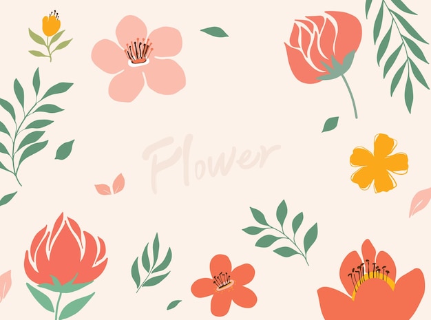 ベクトル 「花」と書かれた花の壁紙。
