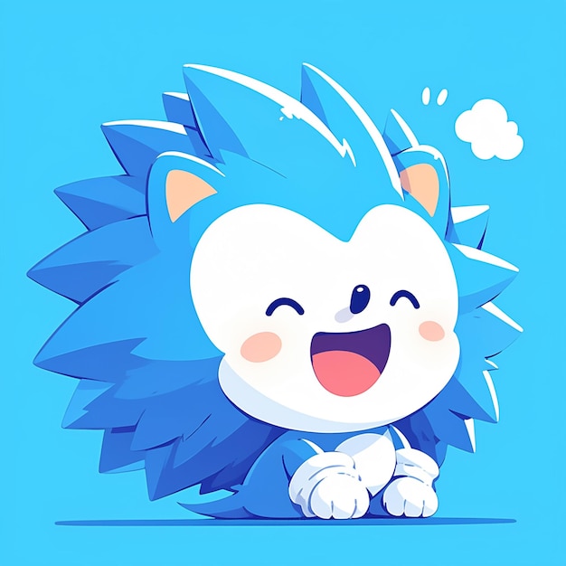 벡터 a friendly hedgehog actor cartoon style