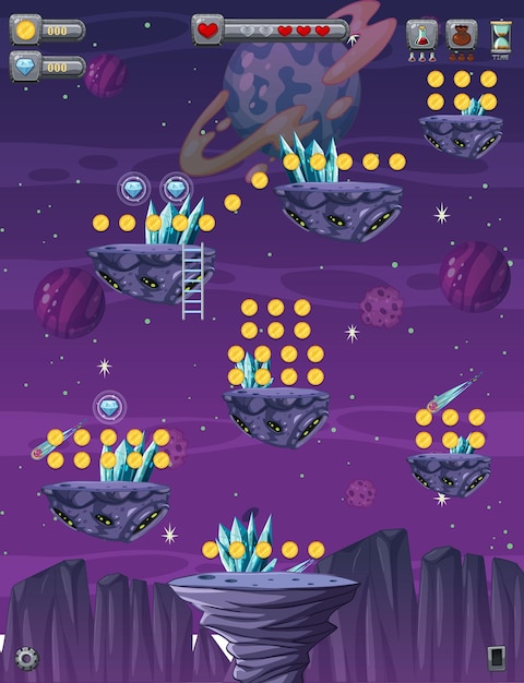 Игровой шаблон galaxy space scene