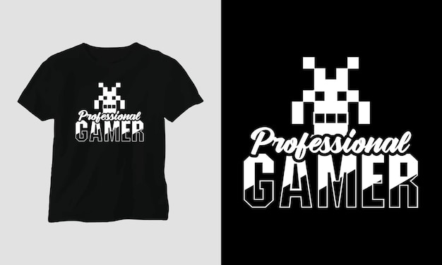 a - Gaming SVG T-shirt en kledingontwerp