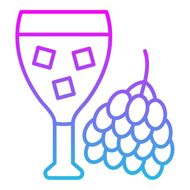 ベクトル ワインのグラスとその上に青いロゴがあるワイングラス