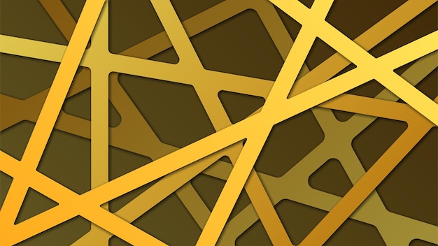 벡터 선과 별 패턴이 있는 금색과 검은색 배경 디자인을 위한 벡터 그림