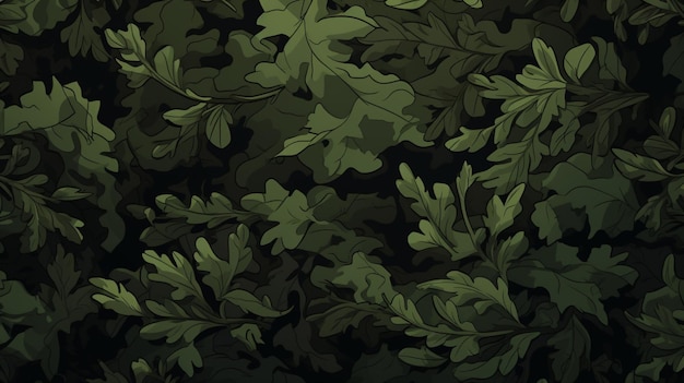 벡터 초록색 바탕 에 있는 잎 의 초록색 과 갈색 의 추상적 인 패턴