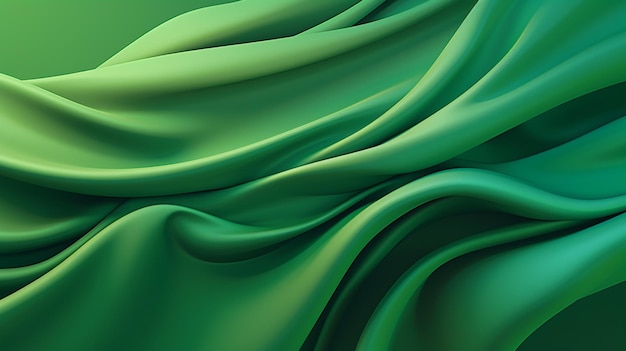 ベクトル 緑と青の緑の波を持つ緑の背景