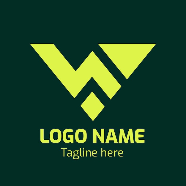 Вектор Зеленый логотип для названия компании
