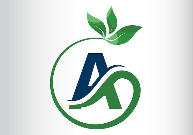 A Letter Leaf Logo Design Vector letter sjabloon ontwerp voor merk