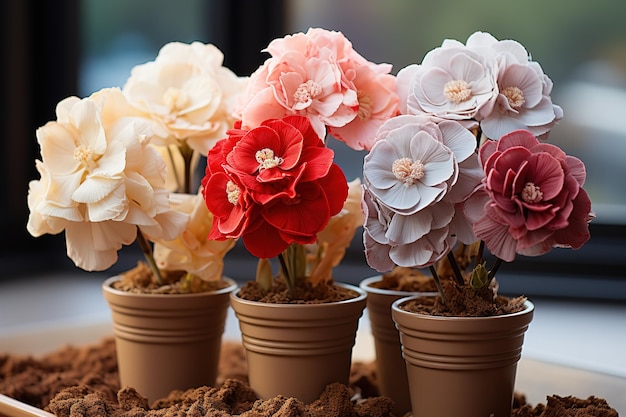 ベクトル 明るいピョーン色のピオニーの花の背景