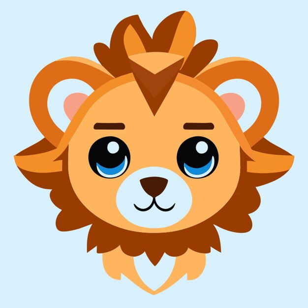 벡터 사자 머리 로고 (영어: lion head logo) 는 현실적인 사진 세부 사항이 없는 가장 작은 평평한 터 로고이다.