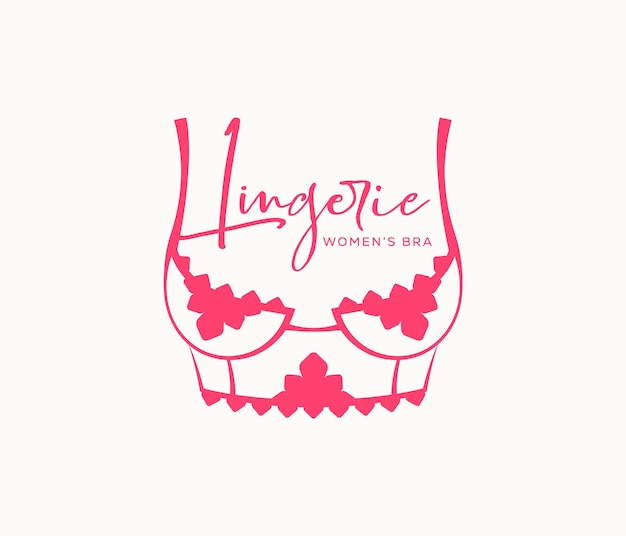 ベクトル 「underweare women's bra」という衣料品店のロゴ