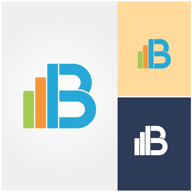 Вектор Логотип для компании цифрового маркетинга под названием b.