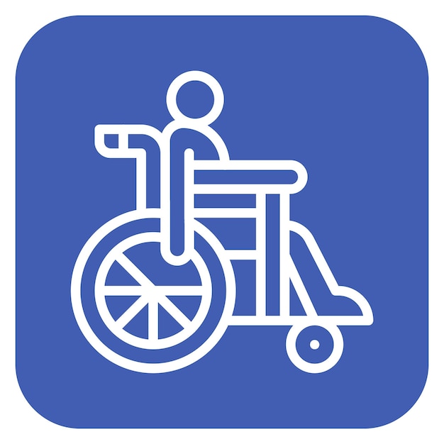 Вектор Человек едет на трехколесном велосипеде в синем и белом квадрате