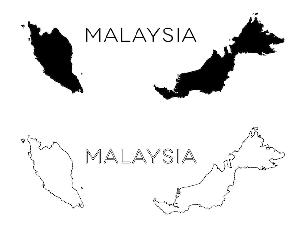 マレーシアとマレーシアの地図。