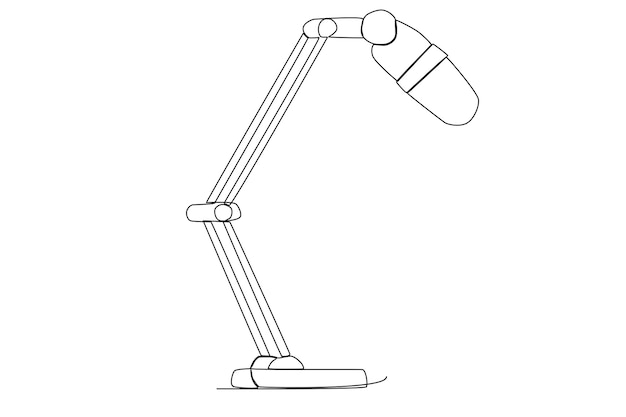 トークショー用のハイスタンド付きマイク 1本の線画