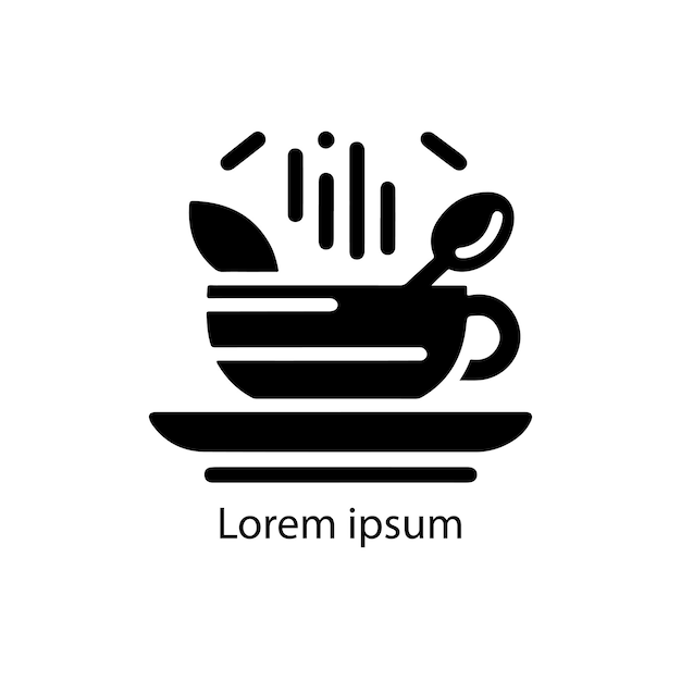 ベクトル ミニマリストなレストランのロゴデザイン