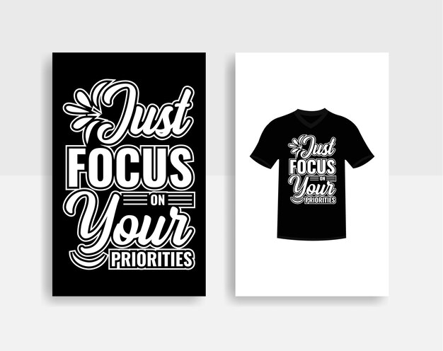 Вектор Мотивационный вдохновляющий дизайн футболки с цитатой