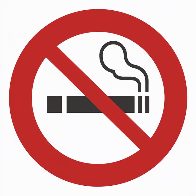 ベクトル 煙禁止の標識は赤い円で示されています