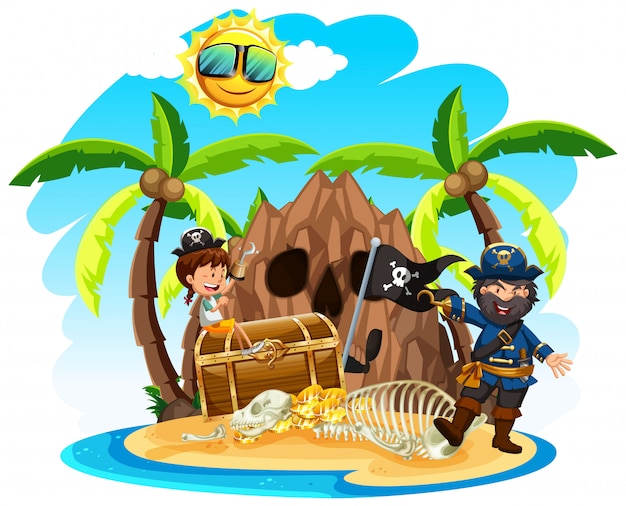 島のハッピー・ガールと海賊