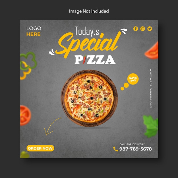 Реклама пиццы для сегодняшней специальной пиццы.