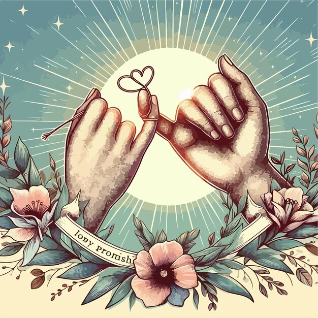 벡터 달 한가운데에 심장을 가진 커플의 발을 위한 포스터