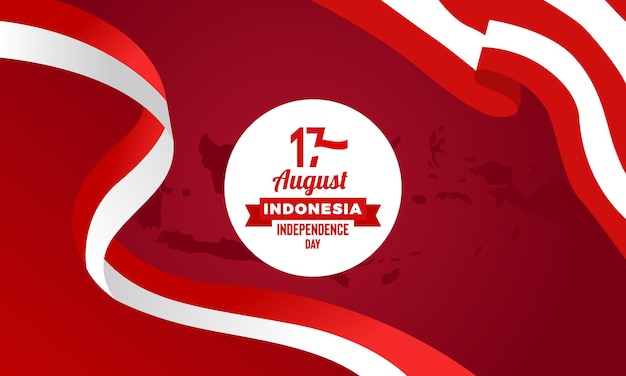 벡터 인도네시아 독립기념일 포스터