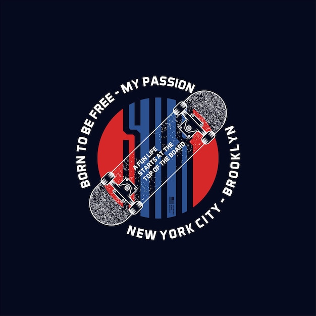 벡터 뉴욕 시의 포스터에 '내 열정'이라는 글이 새겨져 있습니다.