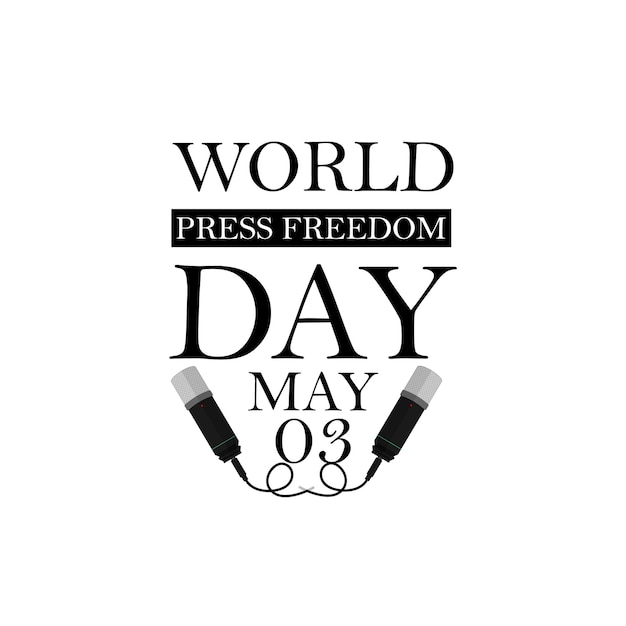 벡터 5월 2일 세계 언론 자유의 날 포스터.