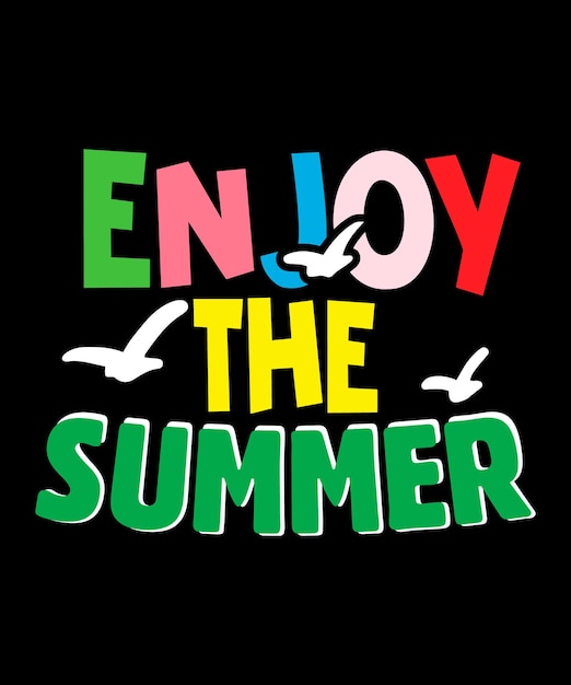 Плакат с надписью «наслаждайтесь летним временем»