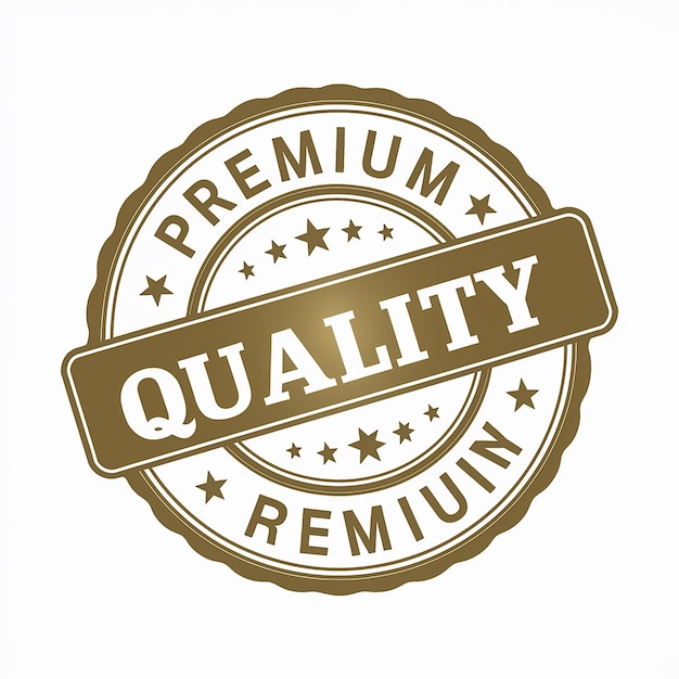 ベクトル プレミアム・クオリティ (premium quality) と書かれた円形のラベル