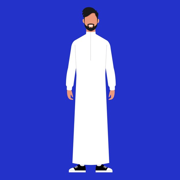 벡터 공식적인 유니폼을 입은 사우디 남자 벡터 프리미엄