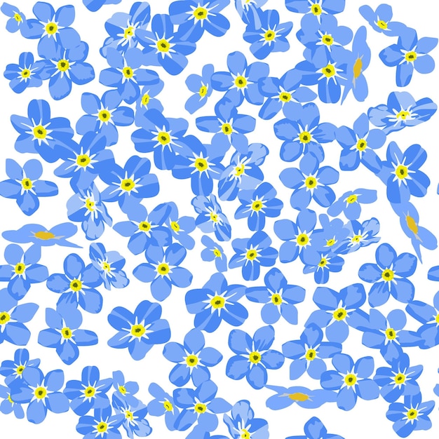 忘れてはいけない花のシームレスなパターン ベクトル イラスト カラフルな花の背景