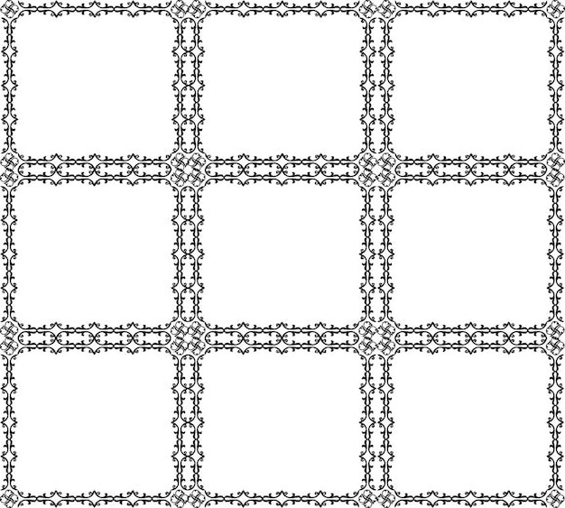 ベクトル 黒と白の正方形のシームレスなパターン