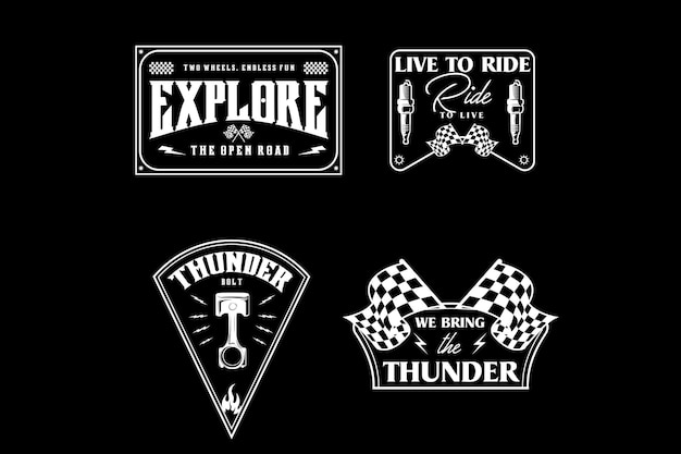 ベクトル thunder company のロゴのセット。