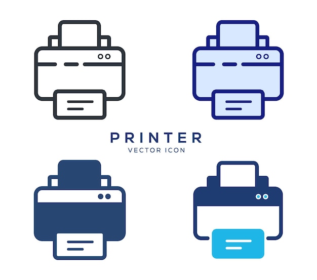 ベクトル プリンター アイコンのセット