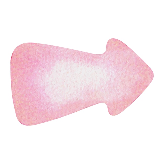 Простая розовая акварельная стрелка форма акварельной стрелки
