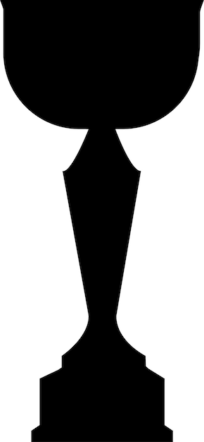 Простой символ победителя черный силуэт кубка трофея