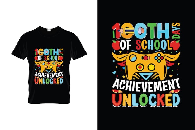 ベクトル 100年の学校と書かれたtシャツ。