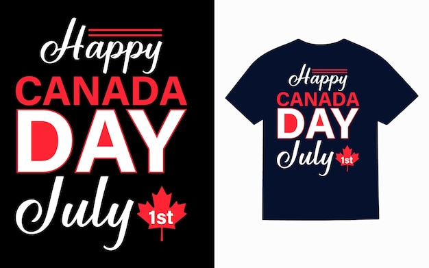 벡터 happy canada day라고 적힌 티셔츠