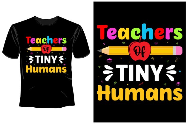 小さな人間の教師たちと書かれたtシャツ
