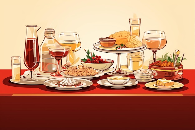 샌드위치 과 음식판을 포함한 음식과 음료가 있는 테이블