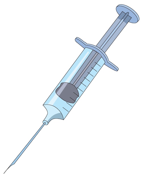 Вектор Прозрачный шприц